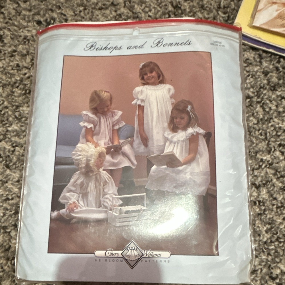 vintage Chery Williams Heirloom Patterns sewing pattern Bishops and Bonnets